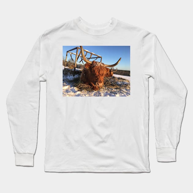 Scottish Highland Cattle Cow 2276 Long Sleeve T-Shirt by SaarelaHighland